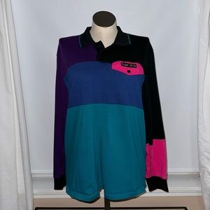 Teddy Fresh Color Block Polo XL
